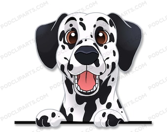 Dalmatian Dog Face Digital Clip Art, Pet Portrait, Dog portrait Painting, Cartoon Dog Portrait, Digital Dog Art,Pet Portrait from Photo-IL35