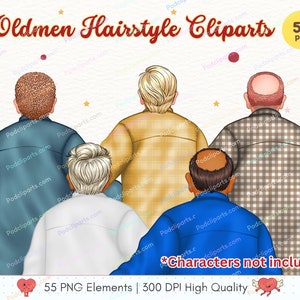 Peinados de anciano PNG, cabello natural, clip art de cabello, clip art de cabello de abuelo, clip art de cabello, peinados masculinos, abuelo, clip art de corte de cabello corto -CA516