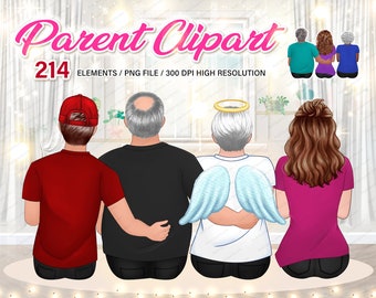 We are Family Clipart PNG, Custom Family Portrait, Best Mom Dad Daughter Son, Anpassbar für persönliche, Geschenkideen Instant - CA160