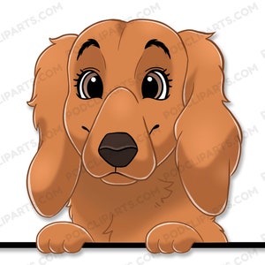 Goldendoodle Cartoon Dog Clipart, Golden Doodle Dog,Dog Drawing Png,Dog Clipart,Dog lover,Dog Face Digital Clip Art,Peeking Dog Clipart-IL33