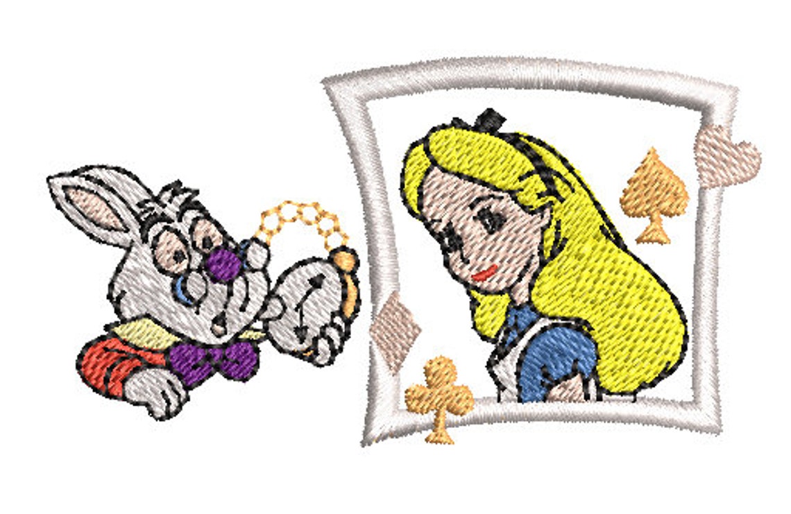 Alice in Wonderland Embroidery Design Download Etsy