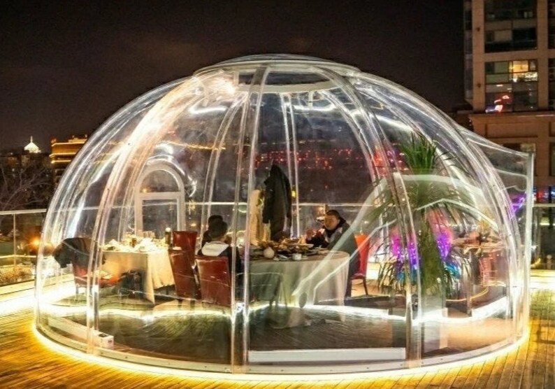 Bubble tents Restaurant igloos Outdoor dining domes Etsy