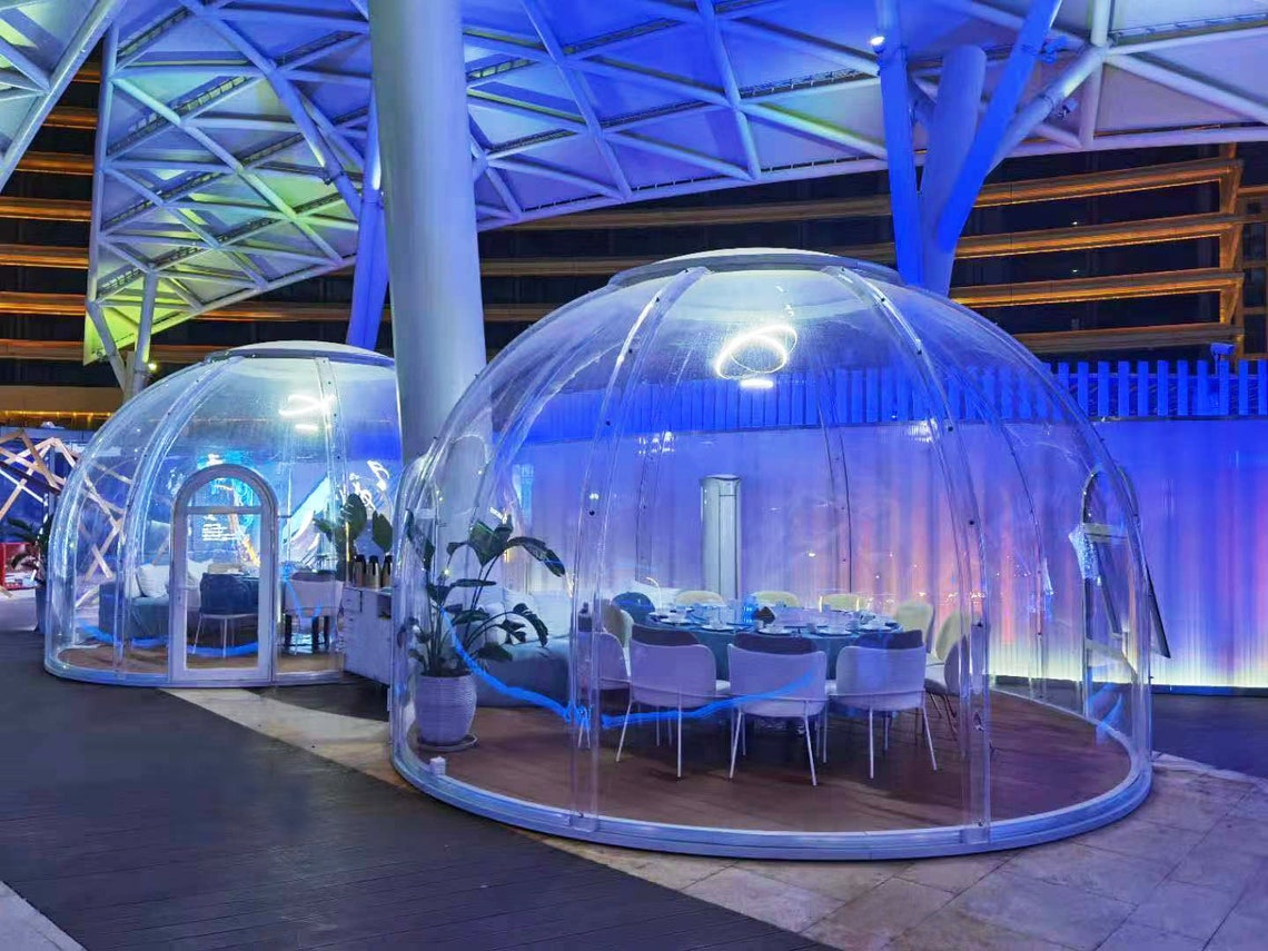 Bubble tents Restaurant igloos Outdoor dining domes Etsy