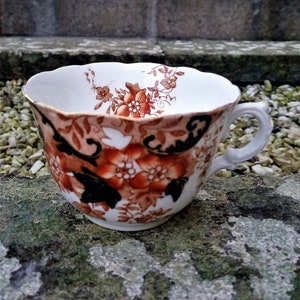 Antique AB Jones and sons tea cup, fine bone china cup made in England in 1900-1913