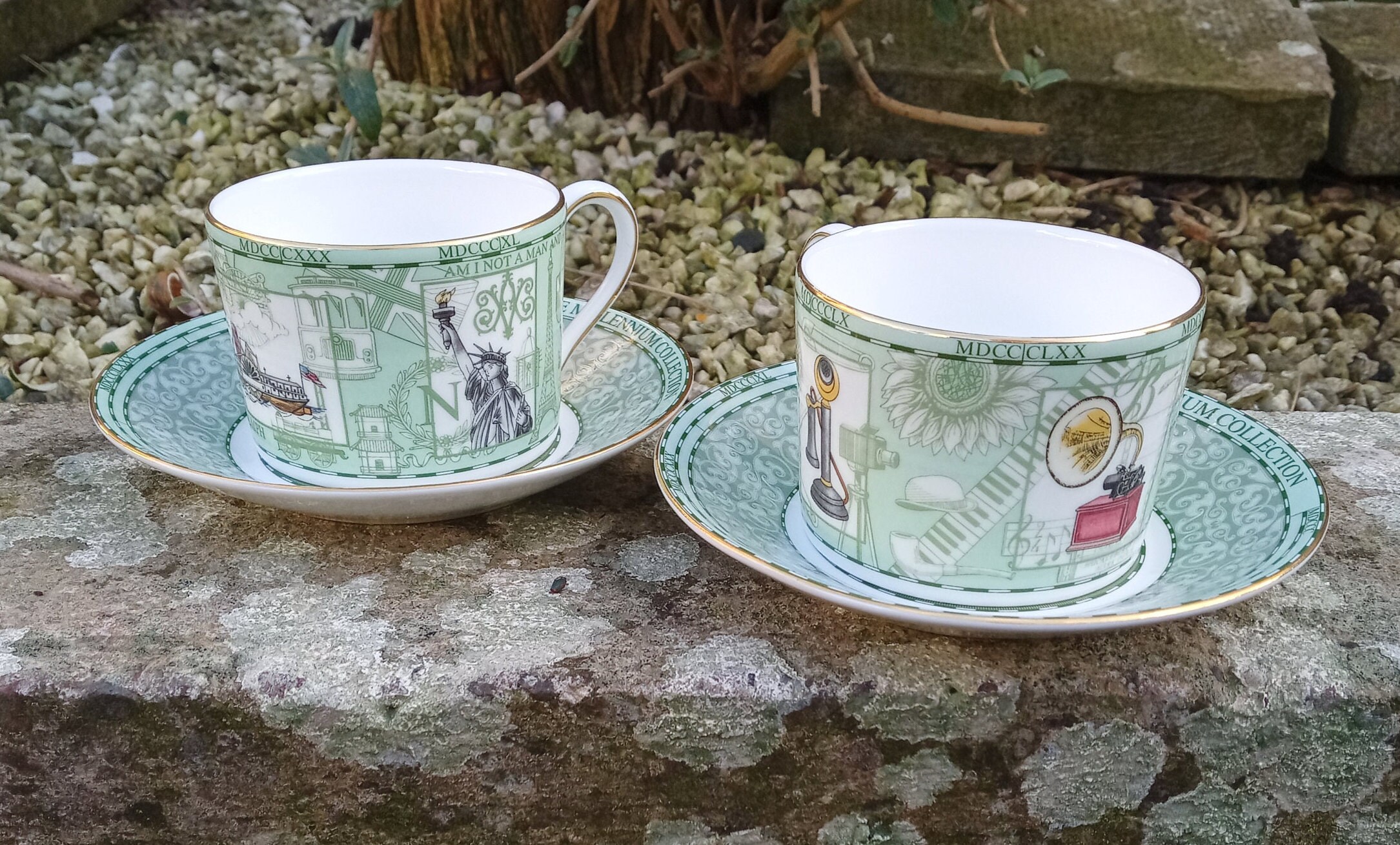 Vintage Wedgewood the Millennium Collection Cups With Saucers - Etsy