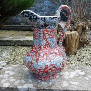 Antique Mason&#39;s Ironstone Jug, Decorative Jug, Fine Bone China made in England in 19th century