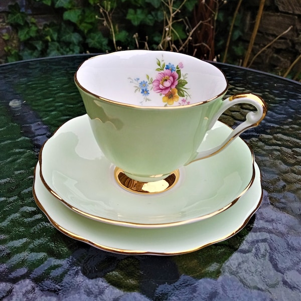 Queen Anne Trio, Vintage Fine Bone China Tea Set