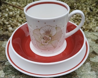 Susie Cooper スープチューリン Vintage Susie Cooper Blue Orchid Cup and Saucer Plate Trio - Etsy