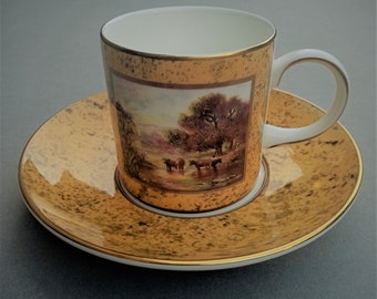 Coalport Pastoral Coffee Cup , Coalport Museum, Historic Coffee Cup Collection