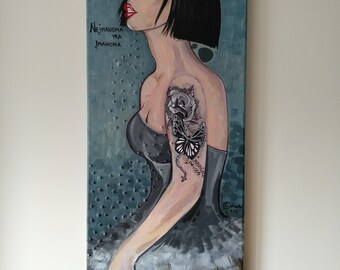 Impossible is possible acrylic handmade painting