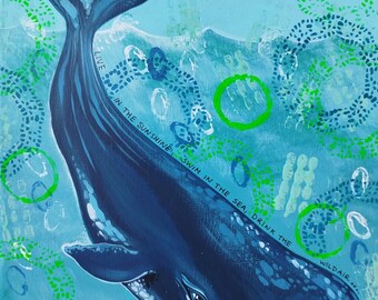 CASHALOT  acrylic painting - High quality papper print