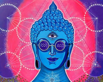 METATRON OF UNIVERSE acrylic painting -high quality paper print