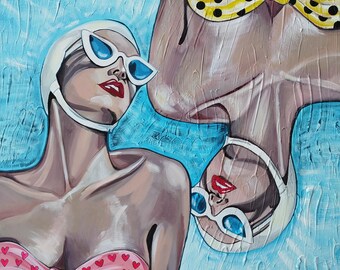 Reflection of Life acrylic painting - High quality papper print