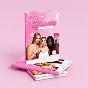May include: A stack of three pink books with the title "KIA Ultimate Bottom Lash Guide" on the top book. The cover features three women with different skin tones.