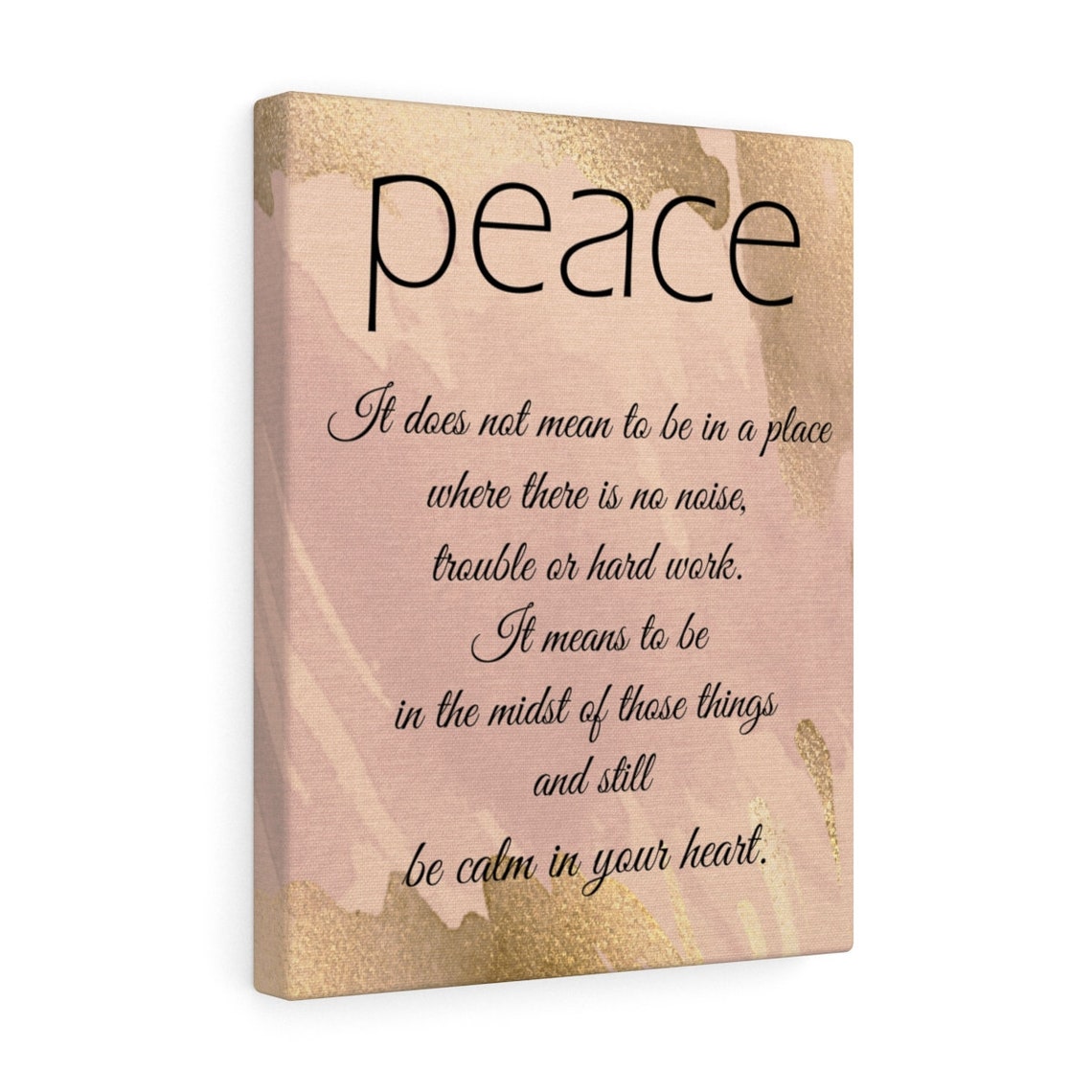 PEACE and Calm Wall Art Canvas Decor Home Office Bedroom and Etsy