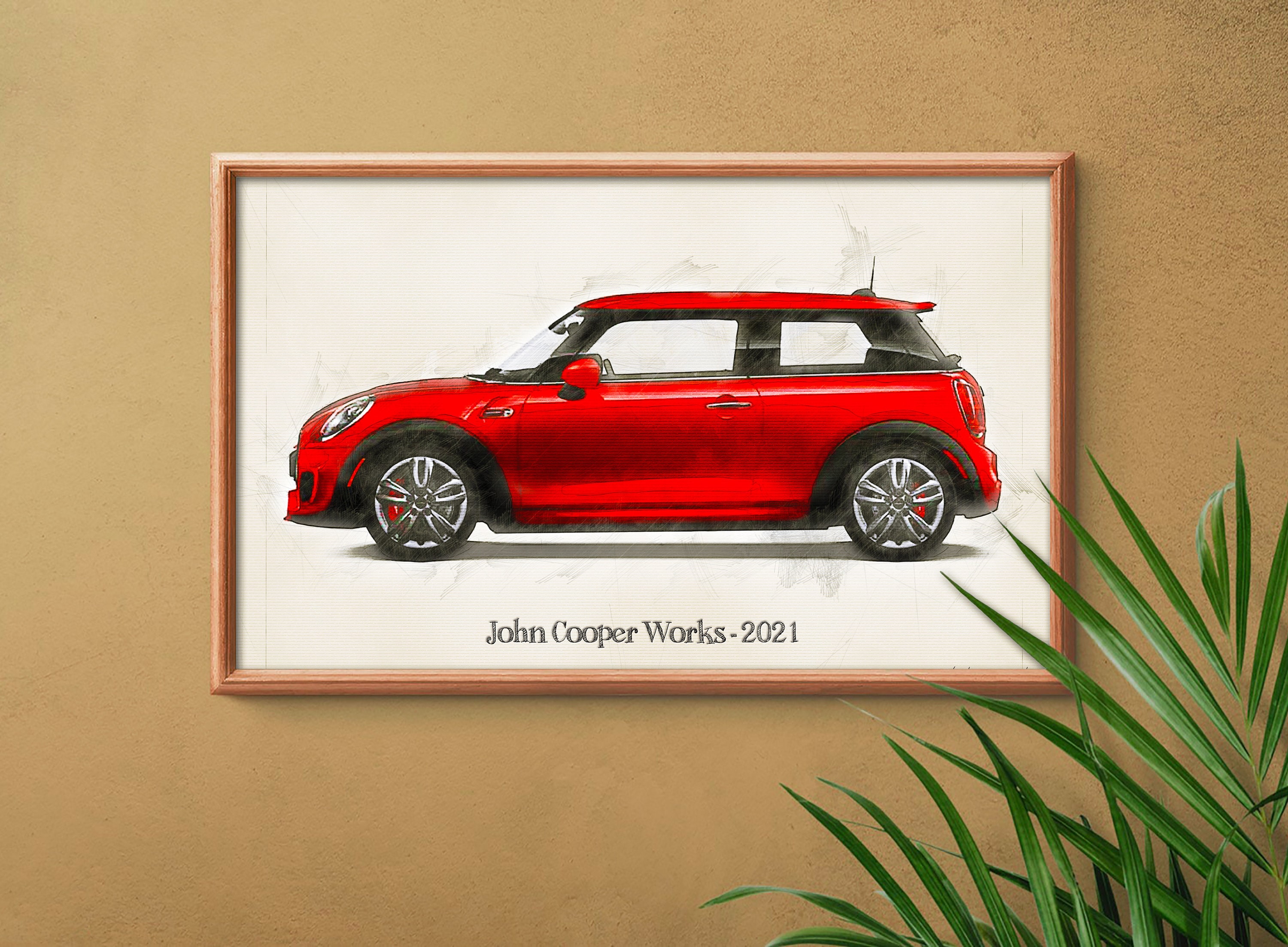 Mini Cooper John Cooper Works 2021many colours art | Etsy