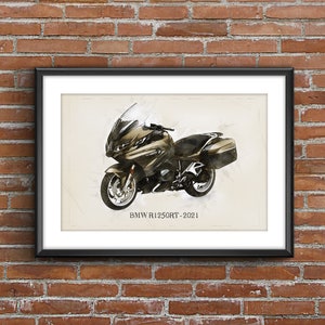 BMW R 1250 RT (2021), art sketch poster [no frame]