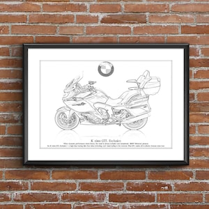 BMW K1600GTL &quot;EXCLUSIVE&quot;, art sketch poster [no frame]