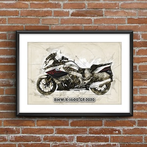 BMW K 1600 GT (2020), art sketch poster [no frame]