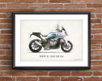 BMW M 1000 XR '24, art sketch poster [no frame]