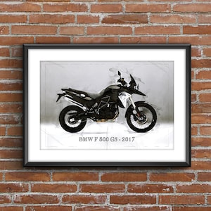 BMW F 800 GS - 2017, art sketch poster [no frame]