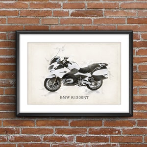 BMW R 1200 RT、アートスケッチポスター[フレームなし]