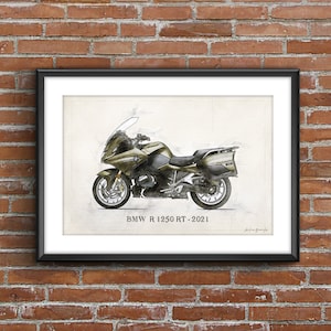 BMW R 1250 RT 2021, art sketch poster [no frame]