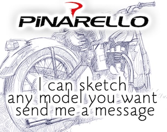 Pinarello Cycling -  I can sketch any model you want, send me a message, art sketch poster [no frame]