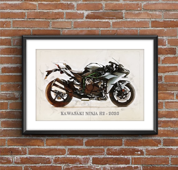 Kawasaki ninja sale h2r drawing
