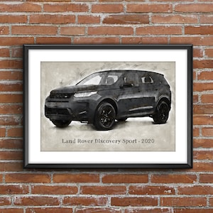 Land Rover Discovery Sport - 2020, art sketch poster [no frame]