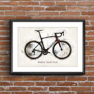 Ridley Noah Fast – Cycling Print - Art Sketch Poster [no frame]