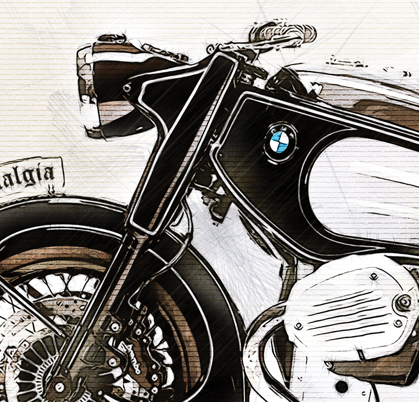 BMW R7 NMOTO Nostalgia (5 Sketches), Art Sketch Poster [no Frame] - Etsy