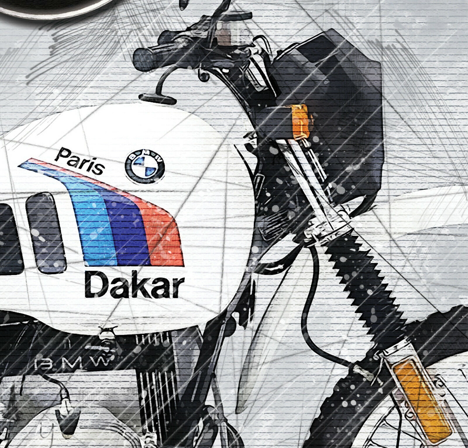 BMW R80GS Paris Dakar (1985), Art Sketch Poster [no Frame] - Etsy