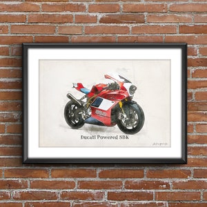 Ducati WSM Superbike, art sketch poster [no frame]