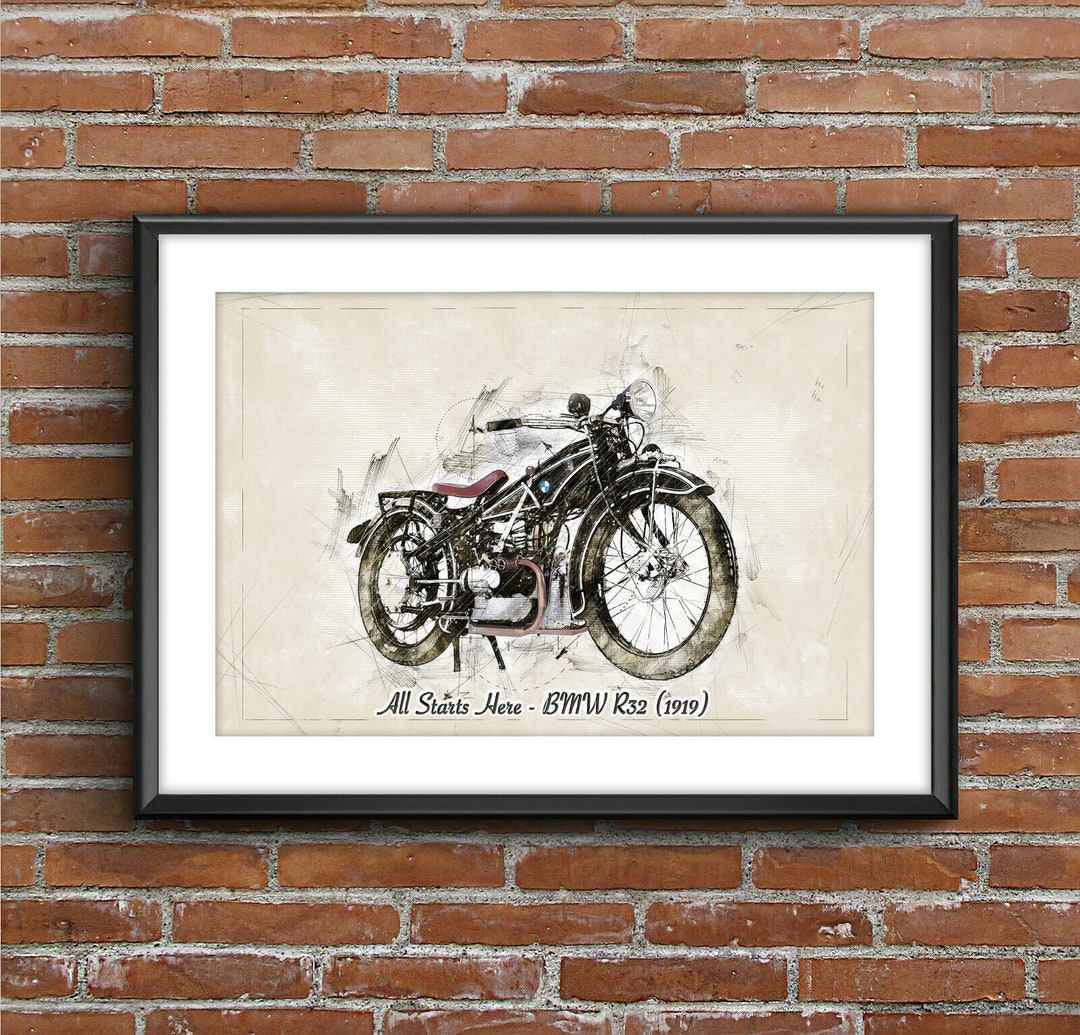 BMW R32 (1919), Art Sketch Poster [no Frame] - Etsy