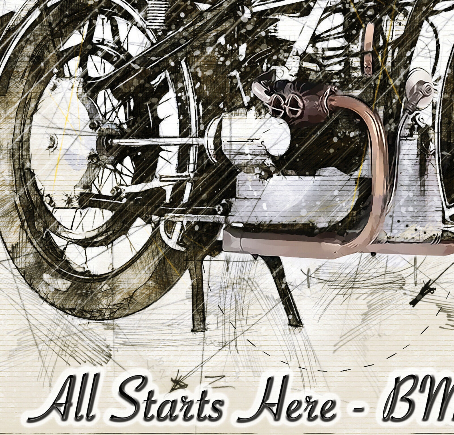 BMW R32 (1919), Art Sketch Poster [no Frame] - Etsy