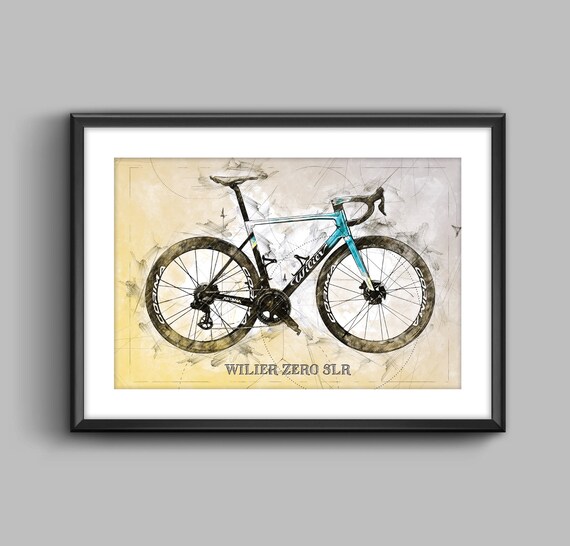 Wilier Zero SLR Cycling Print Art Sketch Poster no Frame Etsy