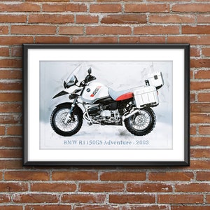 BMW R 1150 GS アドベンチャー - 2003、アートスケッチポスター [フレームなし]