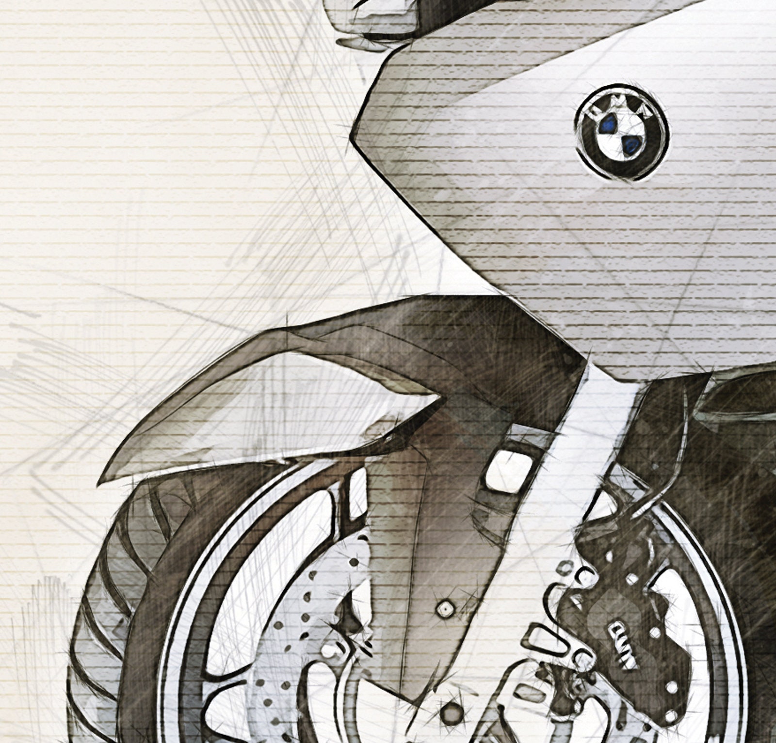 BMW R 1200 RT (2008), Art Sketch Poster [no Frame] - Etsy