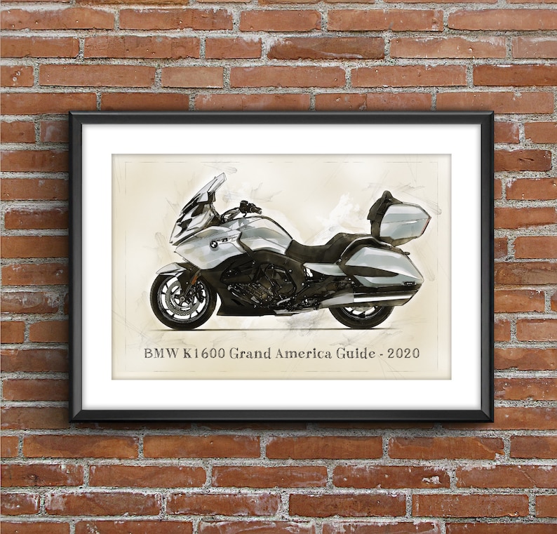 BMW K1600 Grand America Guide (2020), Art Sketch Poster [no Frame] - Etsy