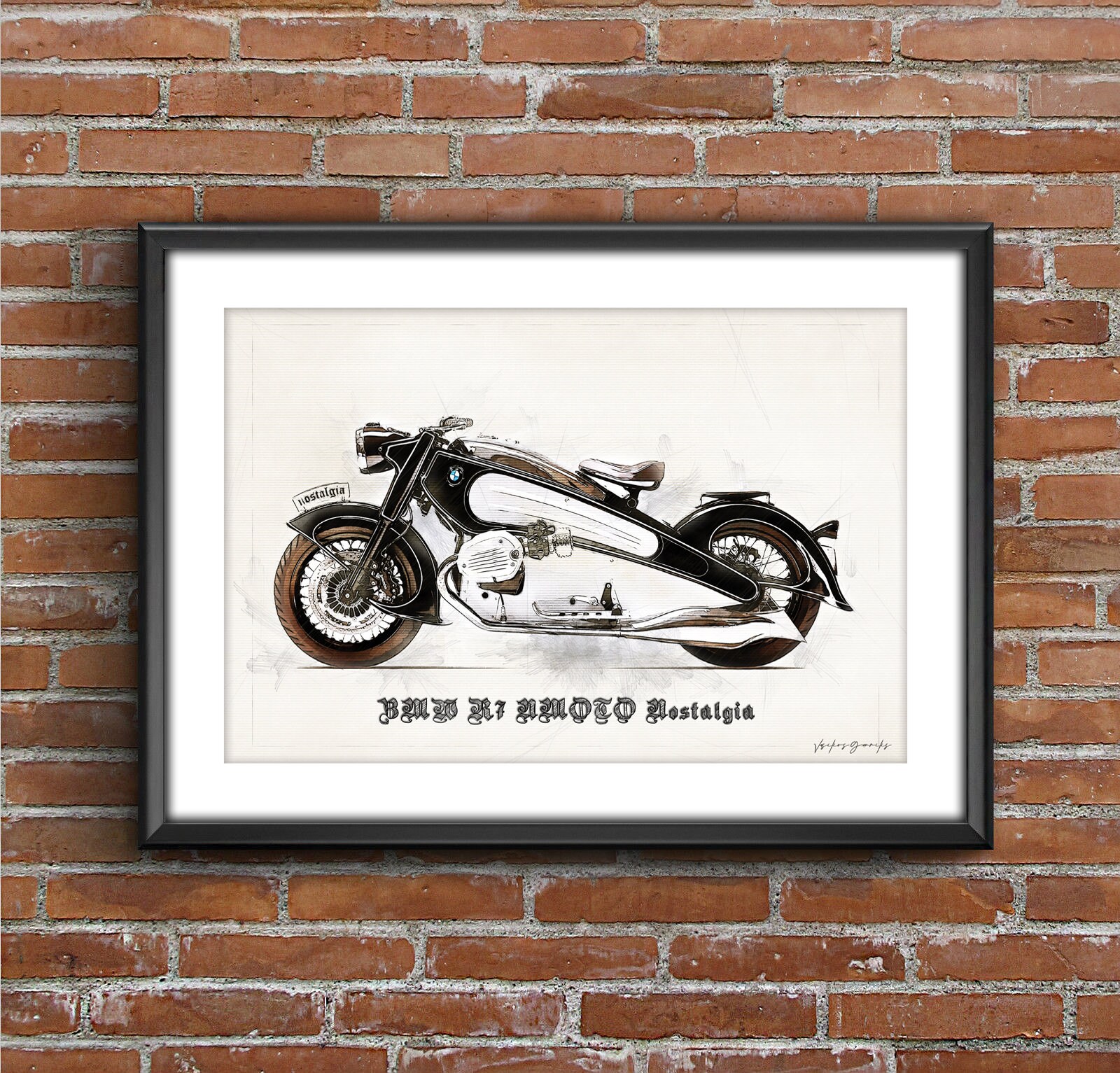 BMW R7 NMOTO Nostalgia (5 Sketches), Art Sketch Poster [no Frame] - Etsy