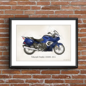 Triumph Trophy 1200 SE - 2011, art sketch poster [no frame]