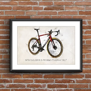 Specialized S-WORKS TARMAC SL7 (2021) – Cycling Print - Art Sketch Poster [no frame]