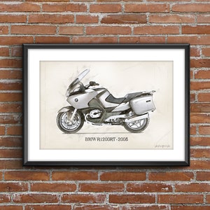 BMW R 1200 RT (2008), art sketch poster [no frame]