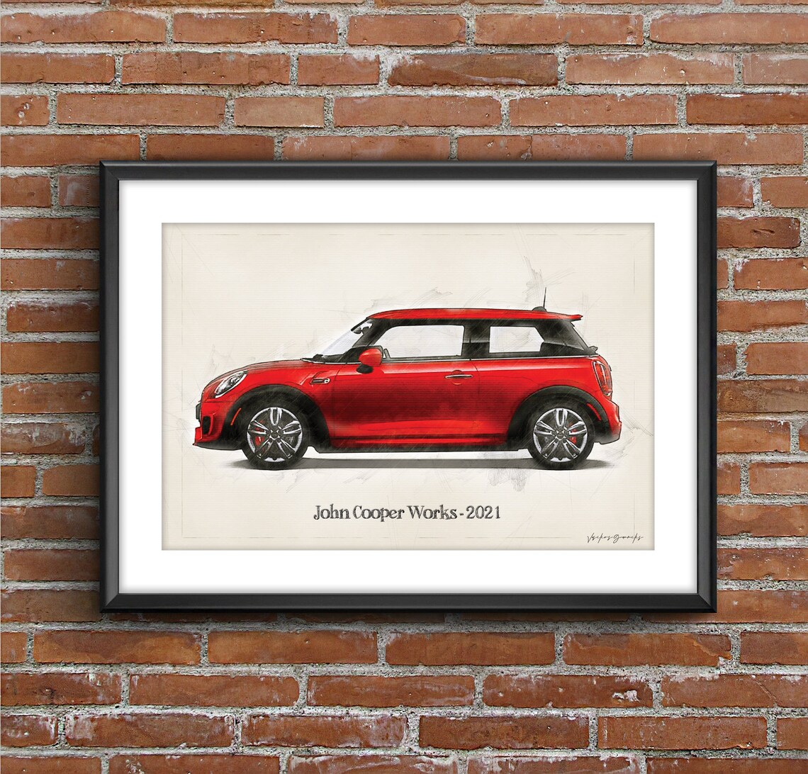 Mini Cooper John Cooper Works 2021many colours art | Etsy