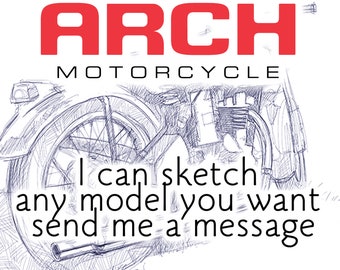 ARCH, I can sketch any model you want, send me a message, art sketch poster [no frame]