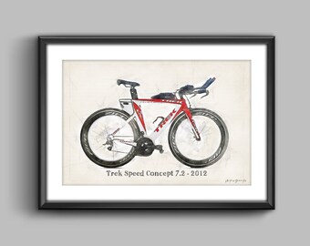 Trek Speed Concept 7.2 2012 art sketch 