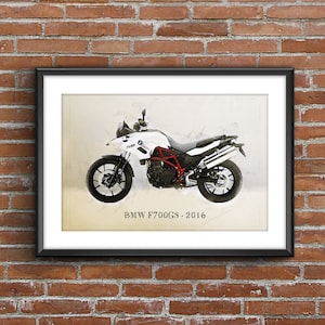 BMW F 700 GS - 2016, art sketch poster [no frame]