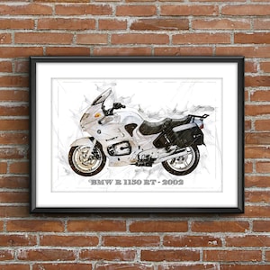 BMW R1150RT 2002、アートスケッチポスター[フレームなし]