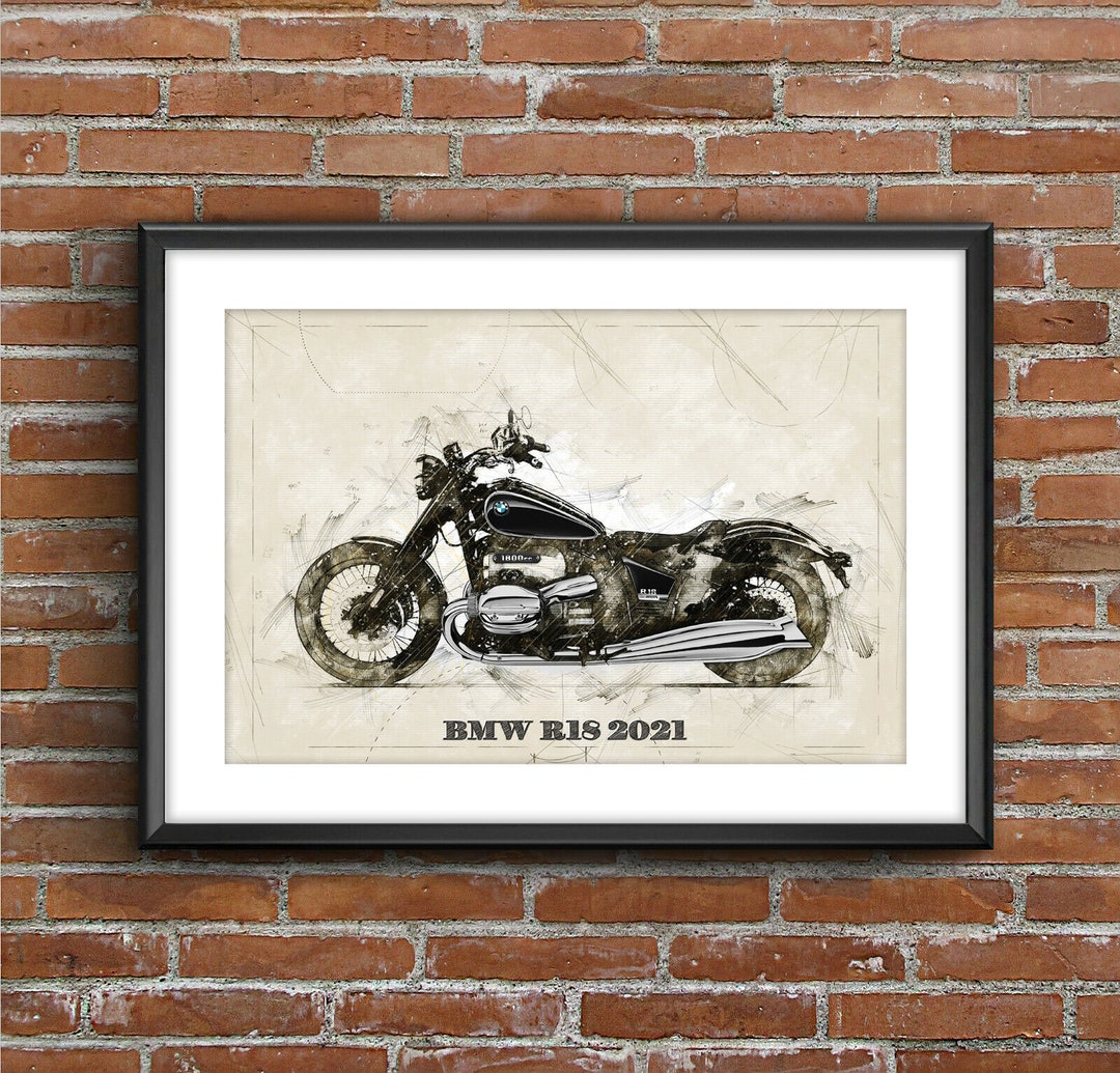 BMW R18 2021, Art Sketch Poster [no Frame] - Etsy